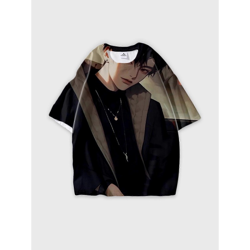 T-Shirt Short Sleeve Round Neck, Summer Casual Loose Graphic Tee, Unisex The Wu Zhe's Wildness W1499
