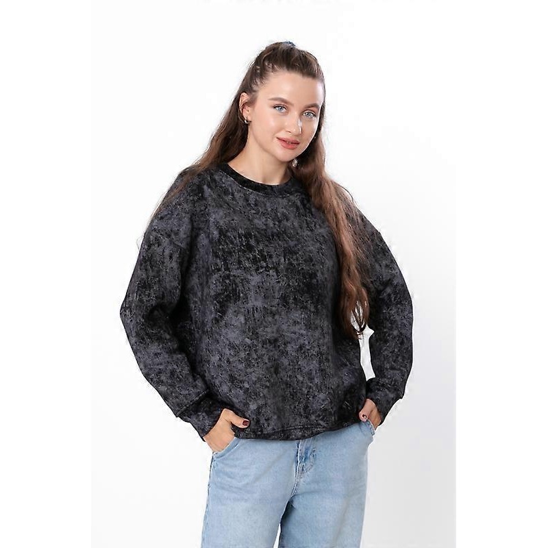 Womens Warm Pullover  Soft Three-Thread Fleece, Dropped Shoulder & Relaxed Fit, Winter,  HC 8355-141