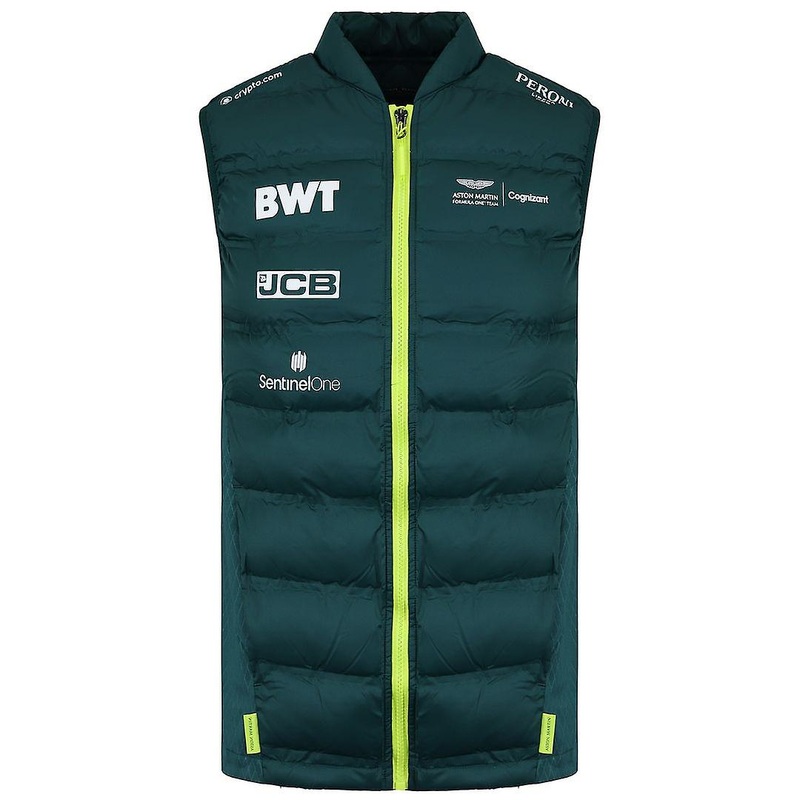 Aston Martin Cognizant F1 Official Team Body Warmer Green Mens Gilet AMC21JKT14
