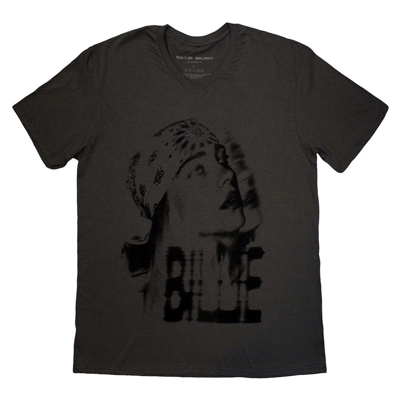 Billie Eilish Tonal Bandana Photo V Neck T Shirt