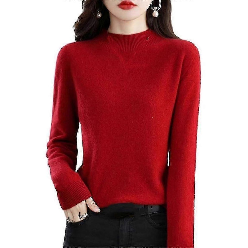 Cashmere Sweater For Women 100% Cashmere Lightweight Long Sleeve Crew Neck Knitted Sweater