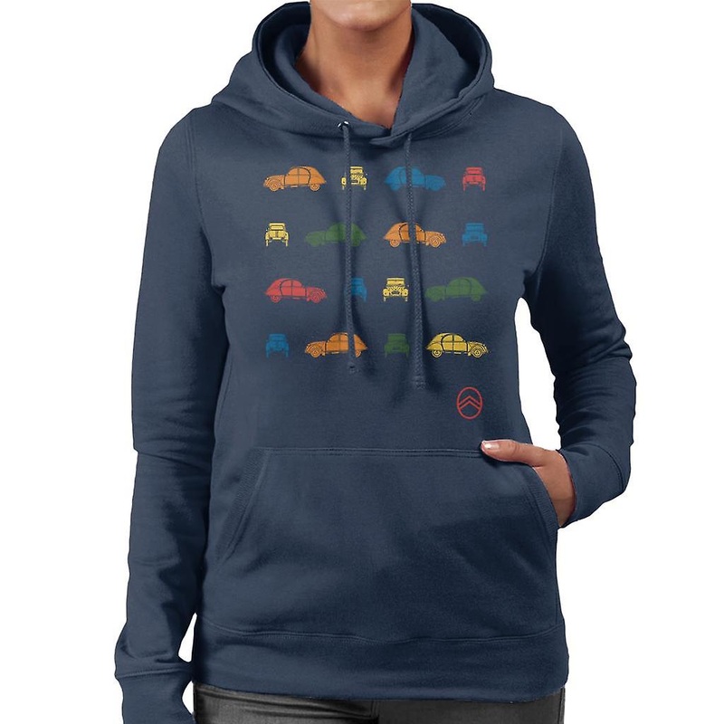 Citroen 2CV Pop Art Pattern Women's Hooded Sweatshirt