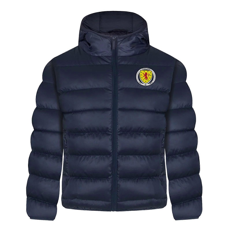 Scotland Boys Jacket Hooded Winter Quilted Kids OFFICIAL Football Gift