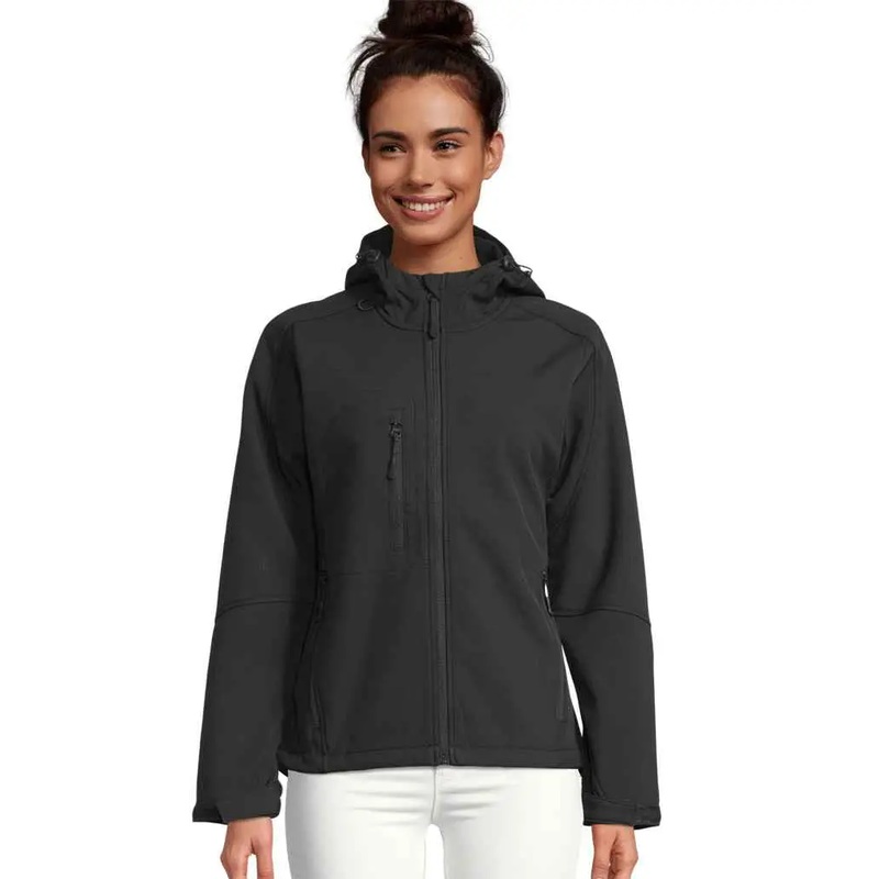 SOL'S Ladies Replay Hooded Soft Shell Jacket Pepper Red 2XL