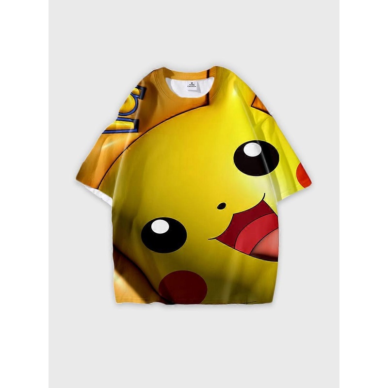 T-shirt round neck Cartoon Pattern loose short sleeve D2385