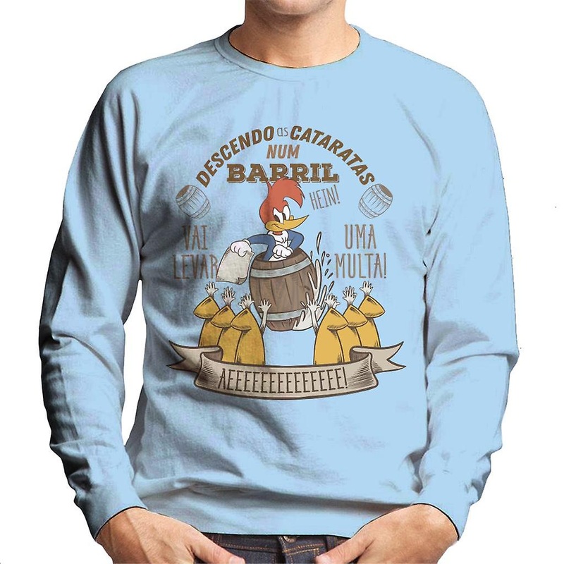 Woody Woodpecker Descendo As Cataratas Num Barril Men's Sweatshirt