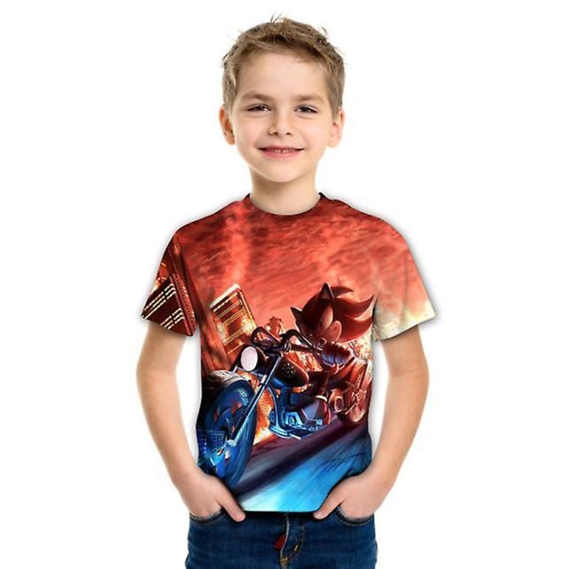 2022 Brand Boys Cartoon Round Neck Short Sleeve T-shirt