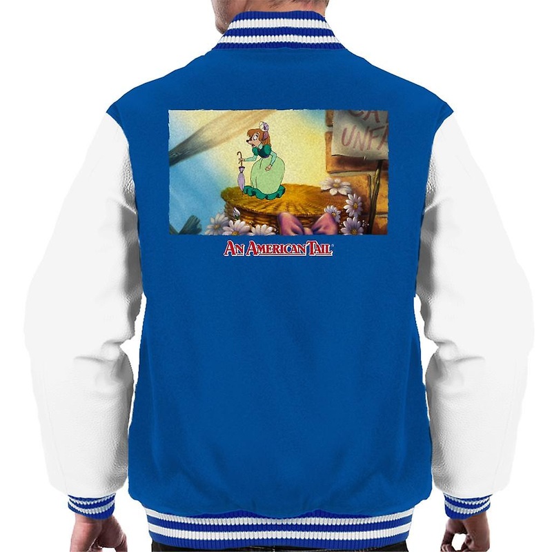 An American Tail Bridget Holding Pink Umbrella Men's Varsity Jacket