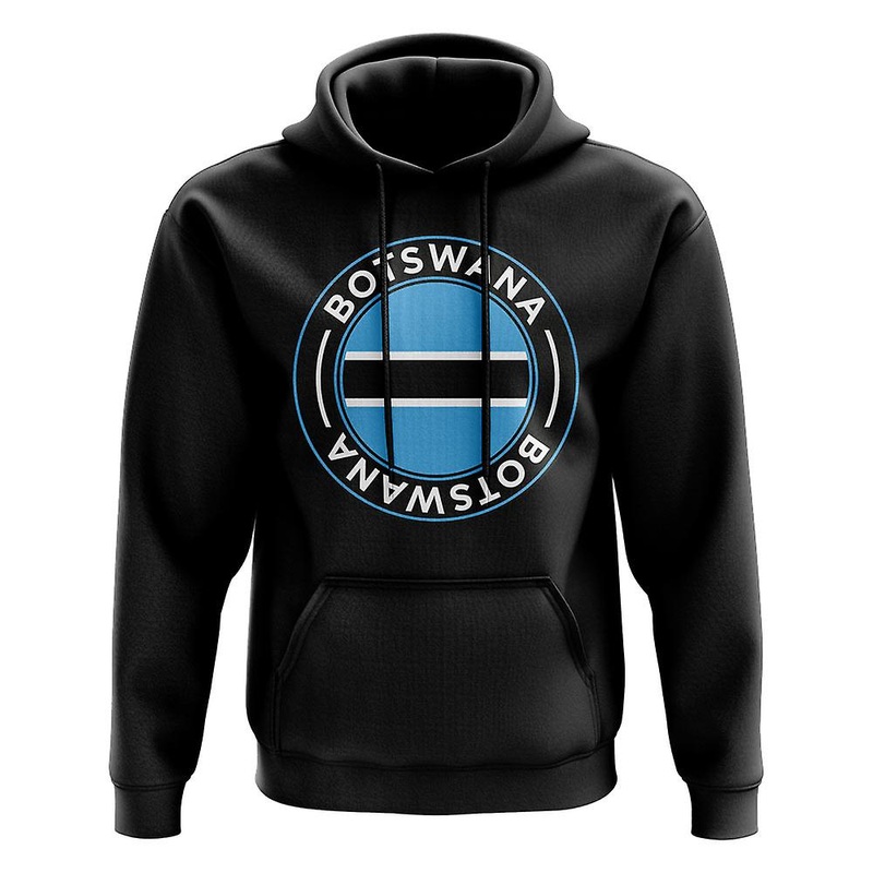 Botswana Football Badge Hoodie (Black)