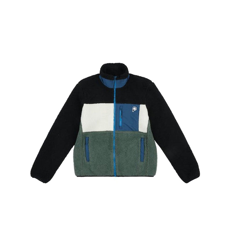 Men's Penfield P Bear Colour Block Borg Jacket - Laurel Wreath