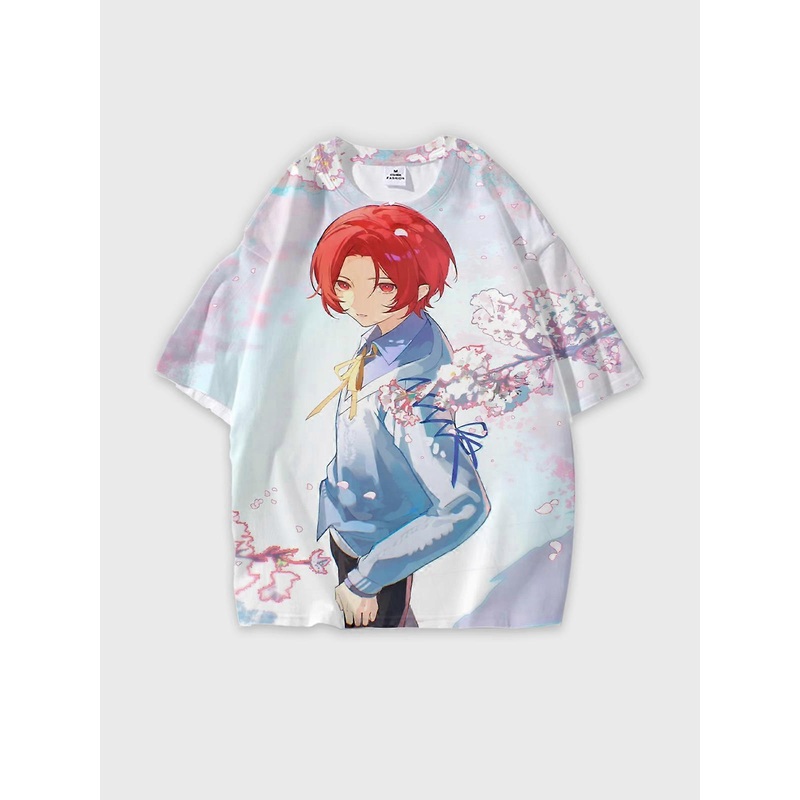 T-Shirt Short Sleeve Round Neck, Summer Casual Loose Graphic Tee, Unisex PERSONA V1663