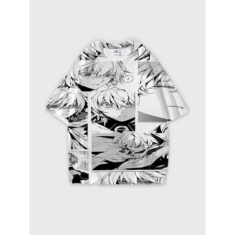 T-Shirt Short Sleeve Round Neck, Summer Casual Loose Graphic Tee, Unisex Seraph of the end Mikaela Hyakuya U817