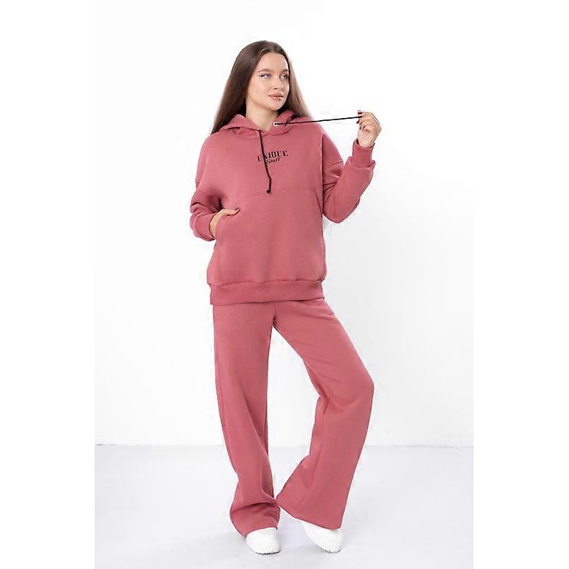 Womens Hoodie & Palazzo Pants Set  Cozy Fleece, Kangaroo Pocket & Relaxed Fit, Winter,  HC 8417-025-33