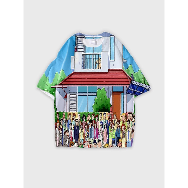 T-shirt short sleeve round neck summer casual loose O07