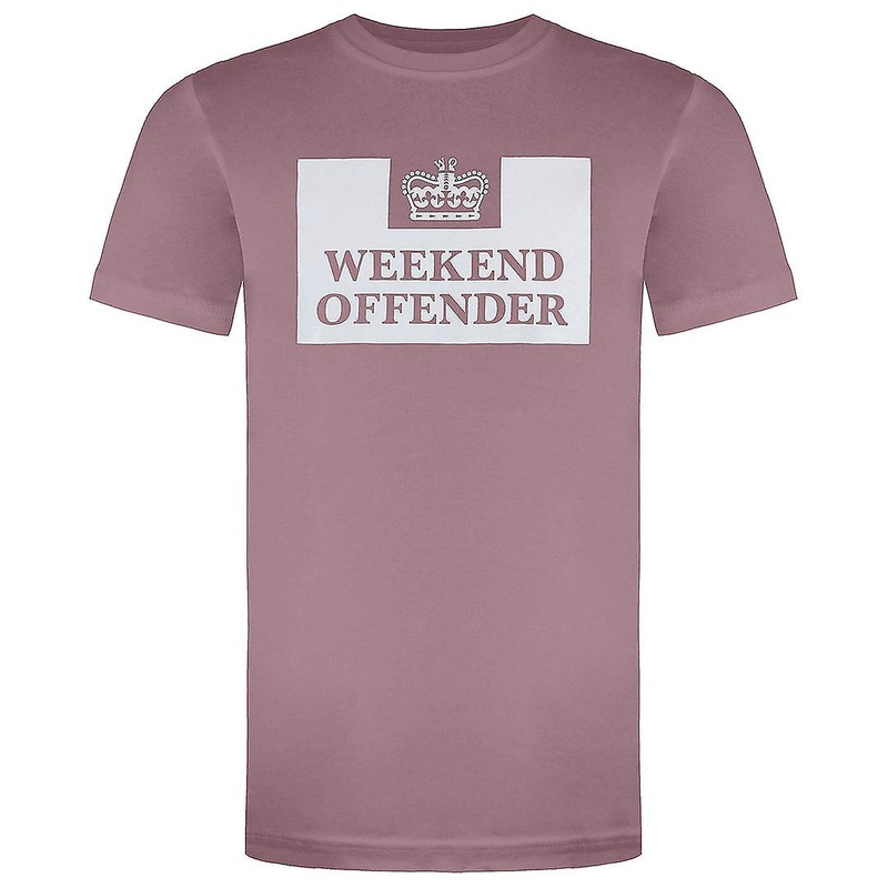 Weekend Offender Short Sleeve Crew Neck Mens Pnk Prison T-Shirt TSAW2204 DUST PINK