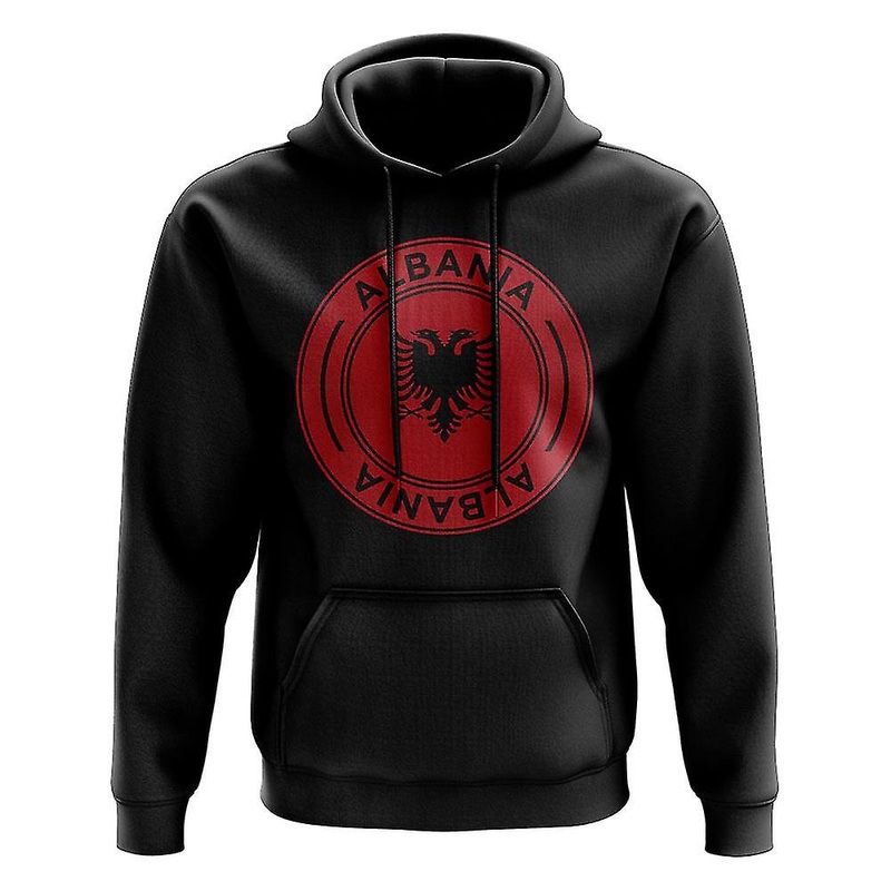 Albania Football Badge Hoodie (Black)