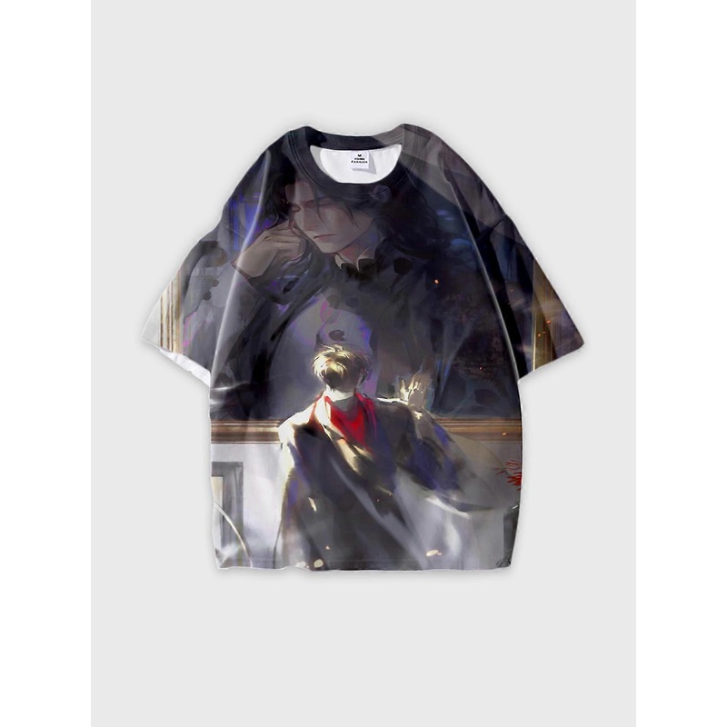 T-Shirt Round Neck, Loose Short Sleeve Harry Potter Graphic Tee, Unisex Summer Casual Top V1903