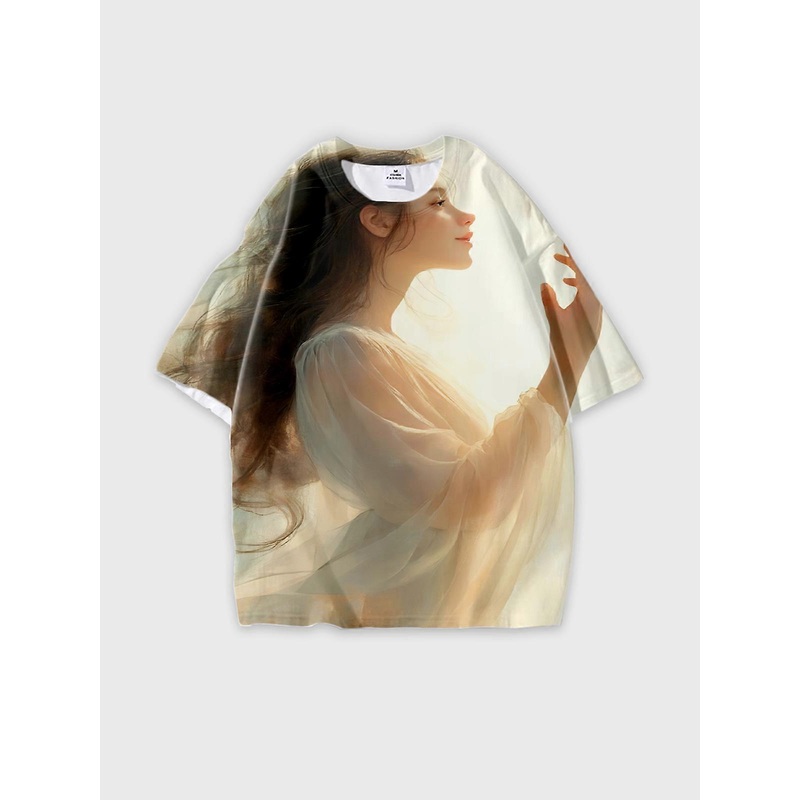 T-Shirt Short Sleeve Round Neck, Summer Casual Loose Graphic Tee, Unisex Pattern W1867