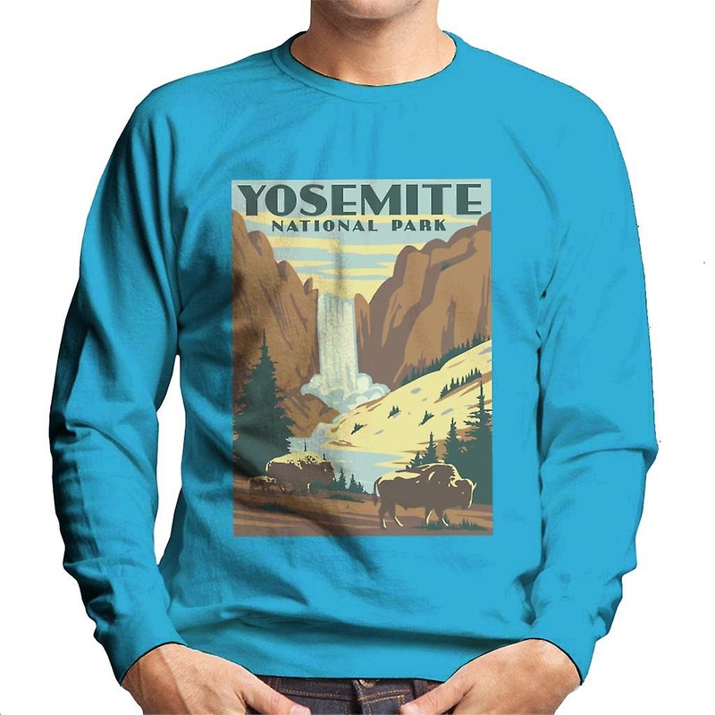 US National Parks Yosemite Waterfall Men's Sweatshirt