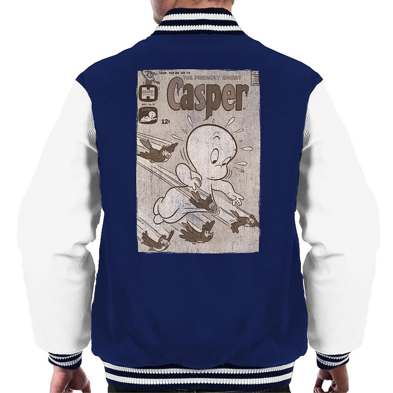 Casper The Friendly Ghost Birds Flying Men's Varsity Jacket