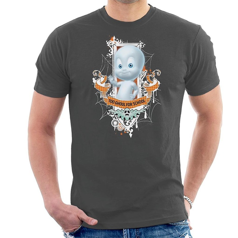 Casper The Friendly Ghost Too Ghoul For School Men's T-Shirt