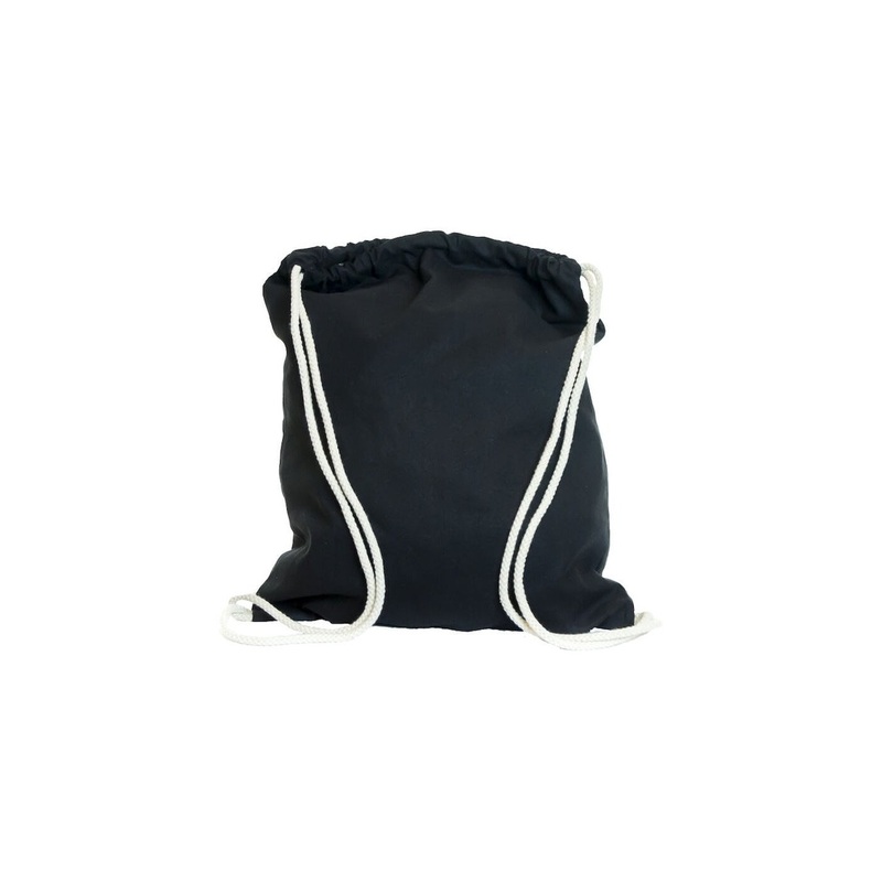 United Bag Store Black Cotton 5oz Drawstring Bag BS92800 | Activewear Group