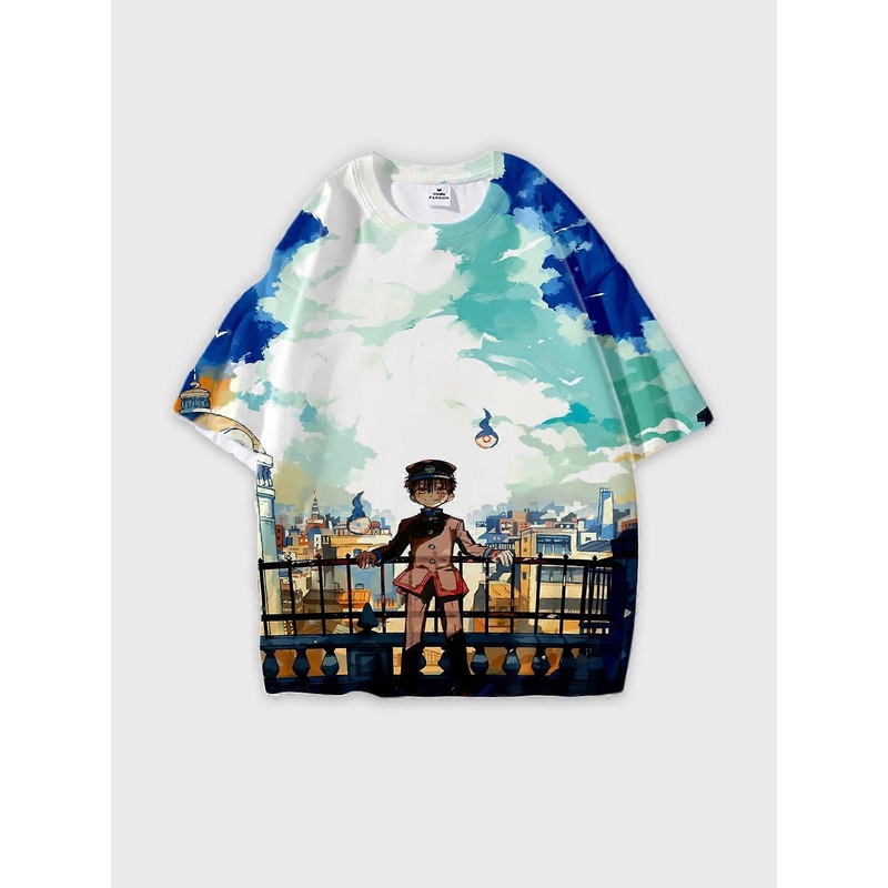 T-Shirt Short Sleeve Round Neck, Summer Casual Loose Graphic Tee, Unisex The Toilet-bound Hanako-kun W274