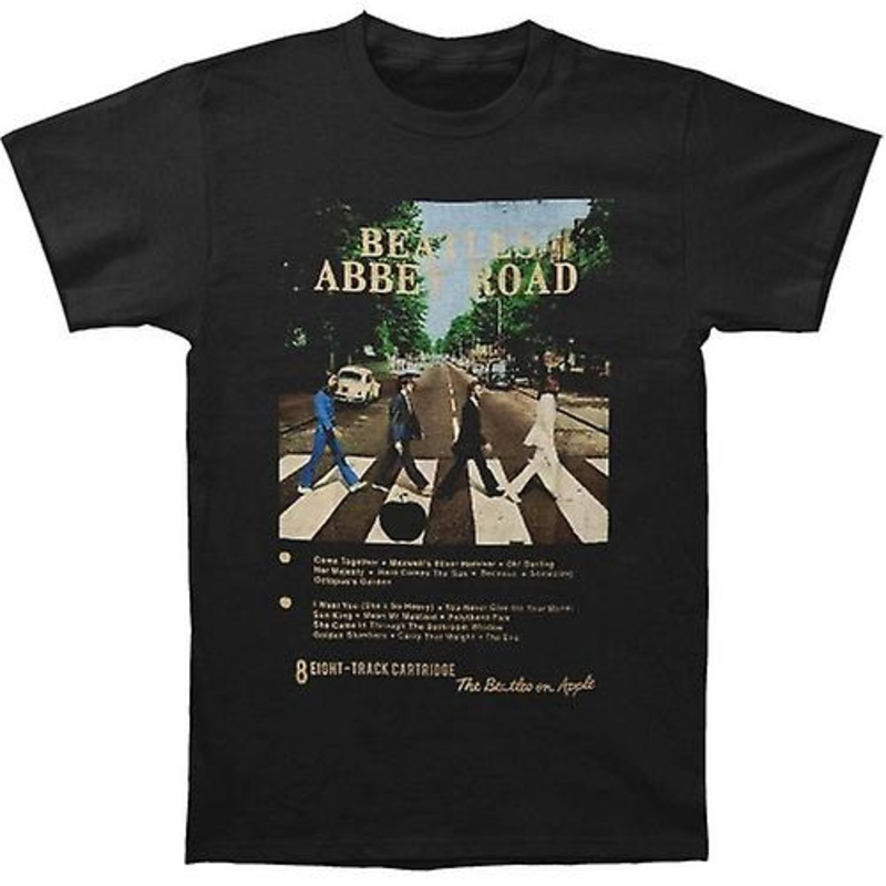 The Beatles Unisex Adult 8 Track Abbey Road T-Shirt
