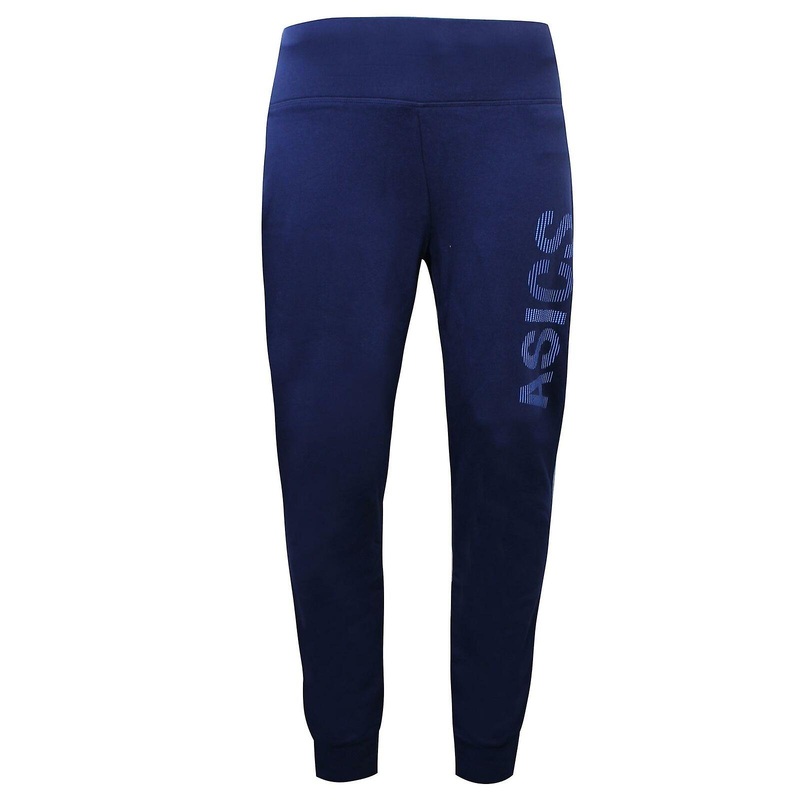 Asics Womens Graphic Cuffed Track Pants Casual Lounge Joggers 126297 8052