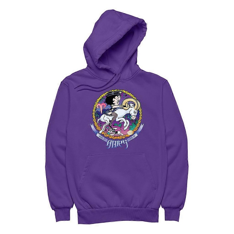 Betty Boop Aries Astrological Sign Women's Hooded Sweatshirt