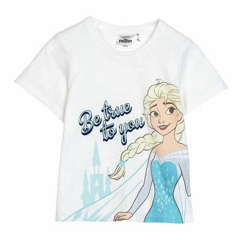 Child's Short Sleeve T-Shirt Frozen White