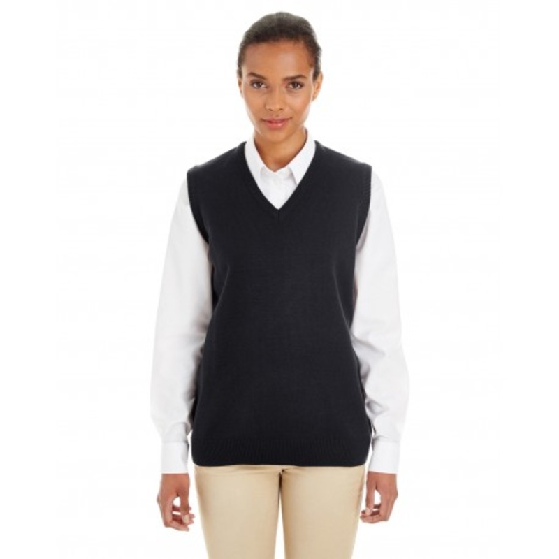 Harriton M415W Ladies' Pilbloc V-Neck Sweater Vest | Harriton M415W