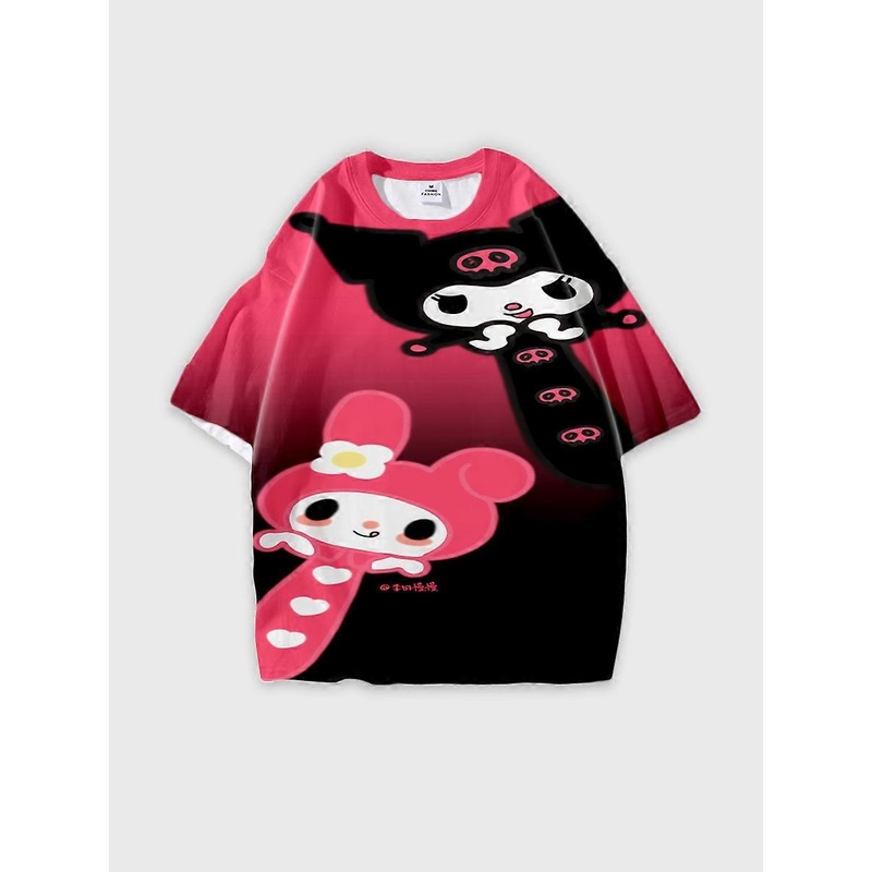 T-shirt round neck Cartoon Pattern loose short sleeve JW6726
