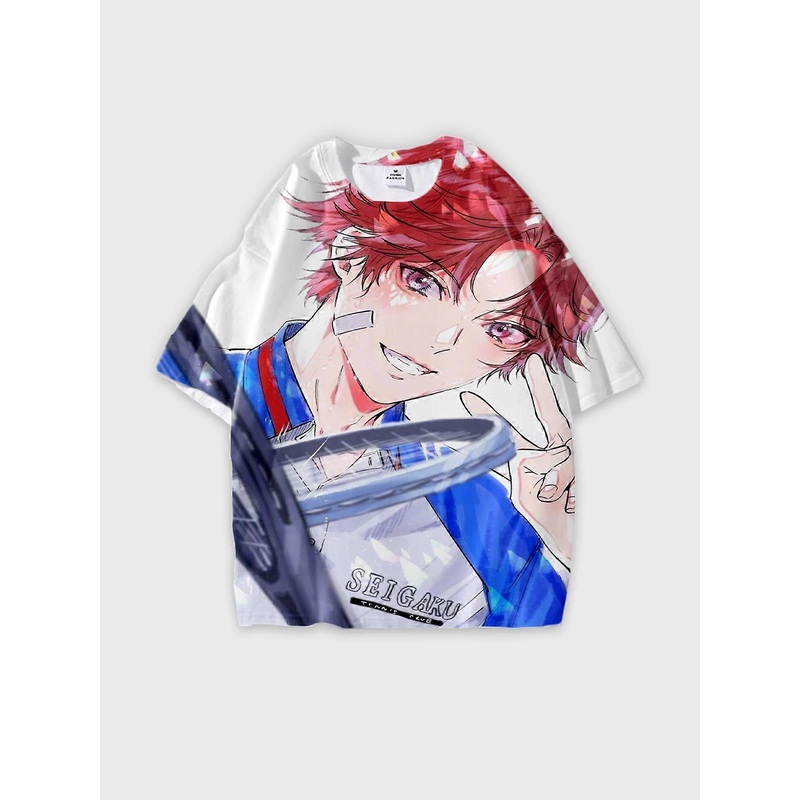 T-Shirt Short Sleeve Round Neck, Summer Casual Loose Graphic Tee, Unisex The Prince of Tennis V130