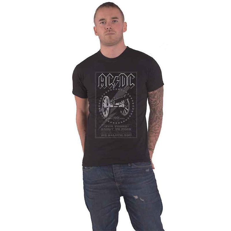 AC/DC For Those About To Rock 40th Monochrome T Shirt