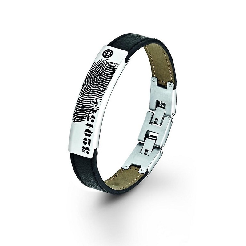s.Oliver jewel mens leather bracelet stainless steel SO790/1 - 417907