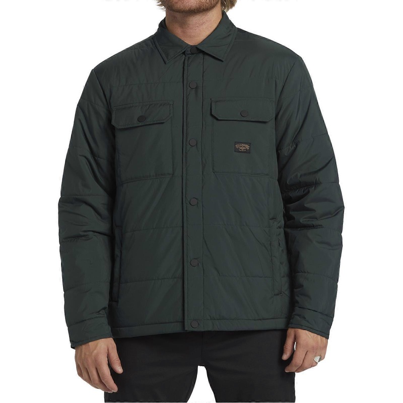 Billabong Mens Montana Button Up Jacket Quilted Coat Warm Warter Repellent