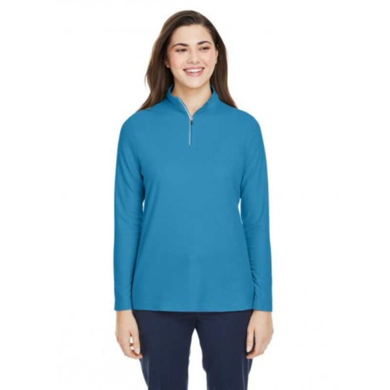 Core 365 CE405W Ladies' Fusion Chromasoft Pique Quarter-Zip | CORE365 CE405W
