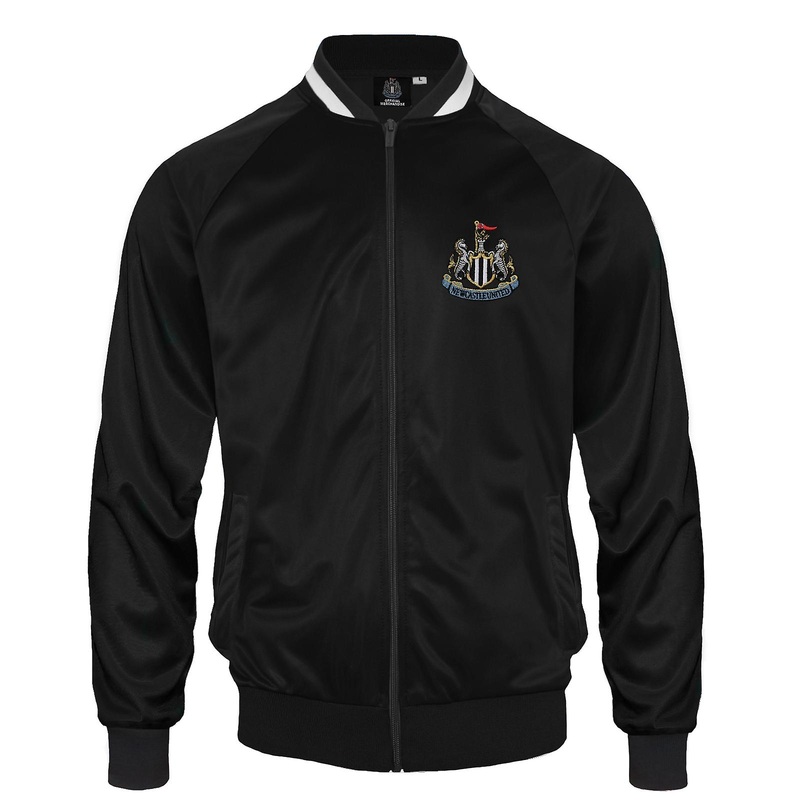Newcastle United Mens Jacket Track Top Retro OFFICIAL Football Gift