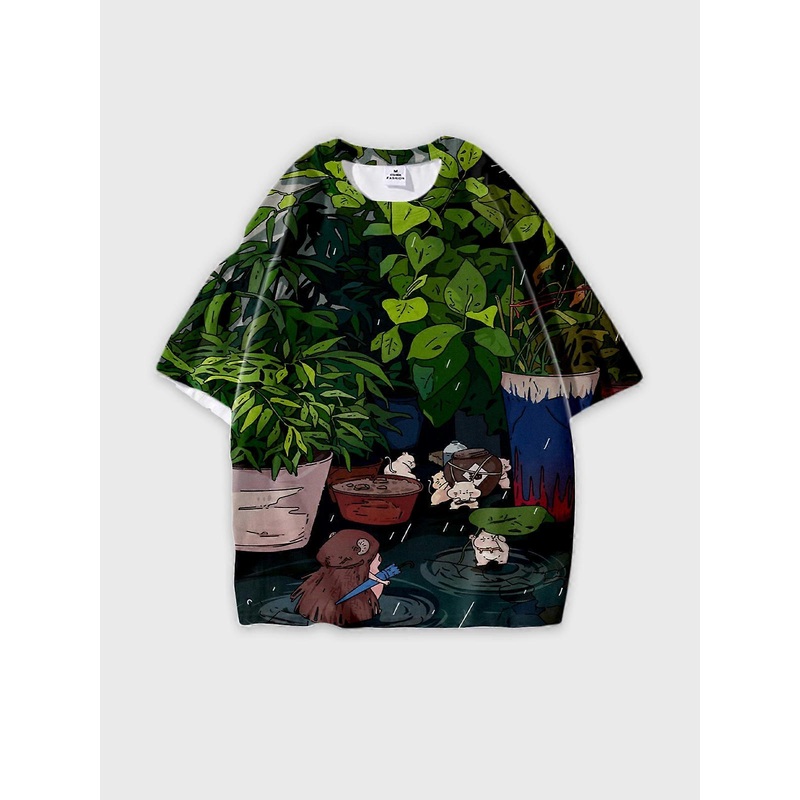 T-Shirt Short Sleeve Round Neck, Summer Casual Loose Graphic Tee, Unisex Pattern W486