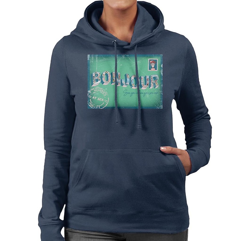 Where's Wally At Sea Illustration Bonjour Women's Hooded Sweatshirt