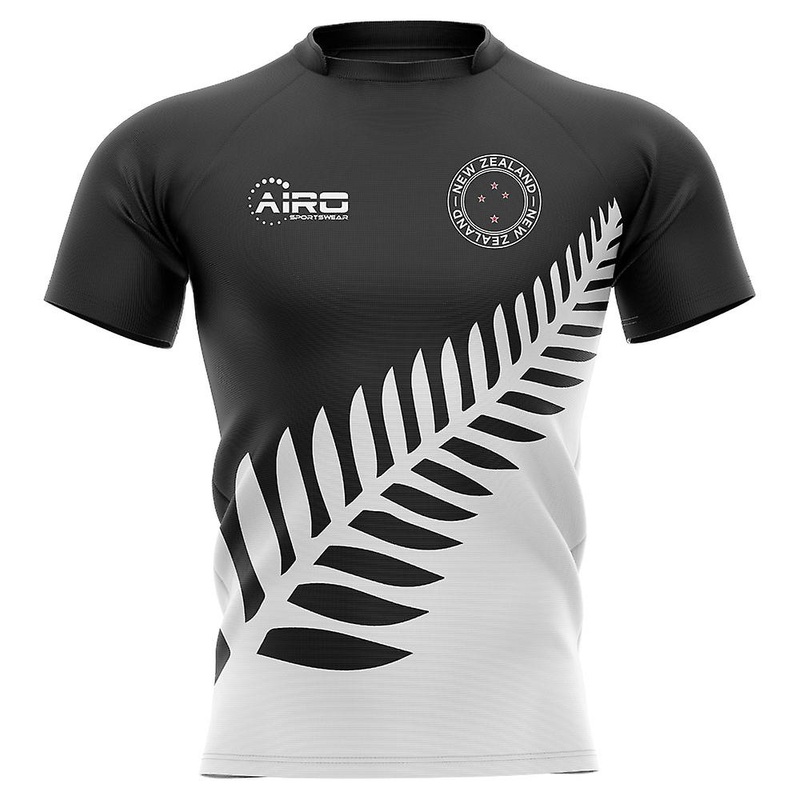 2025-2026 New Zealand All Blacks Fern Concept Rugby Shirt - Kids
