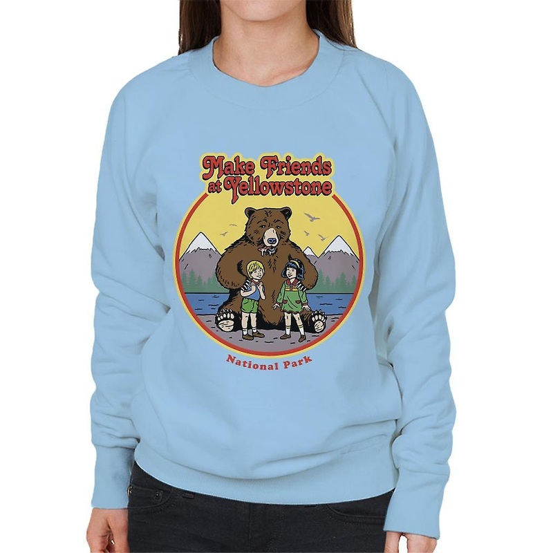 US National Parks Make Friends At Yellowstone Women's Sweatshirt