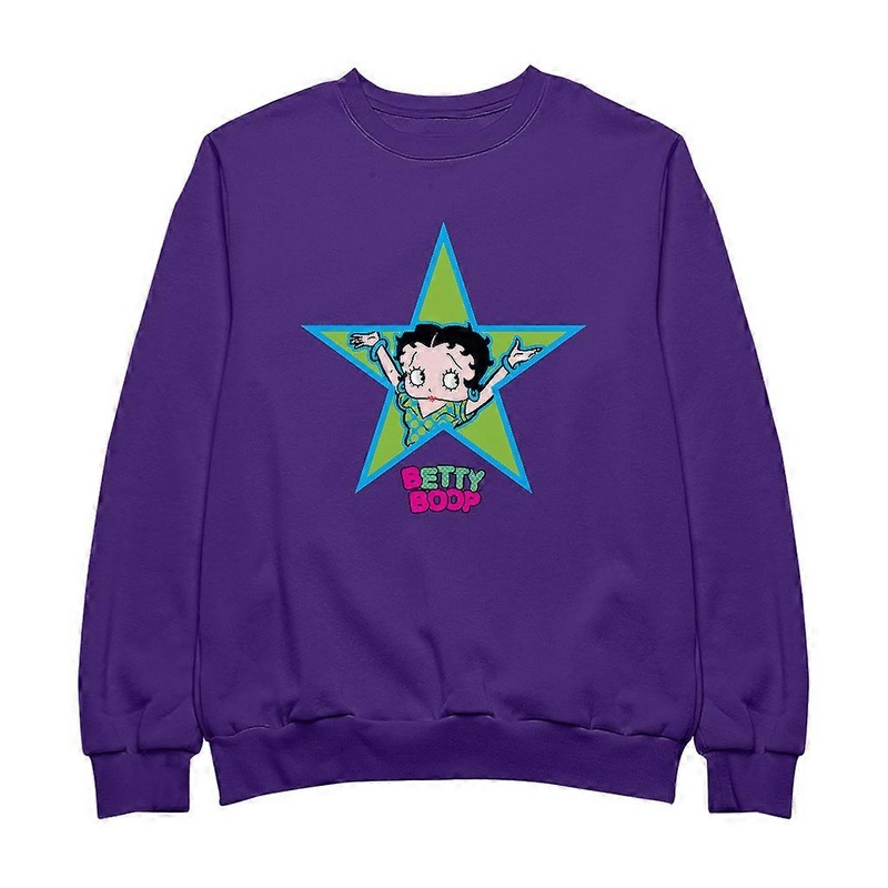 Betty Boop Green And Blue Star Women's Sweatshirt