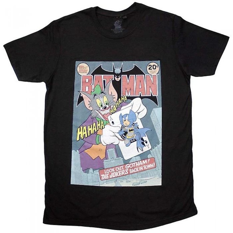 Tom & Jerry Unisex Adult Batman Comic T-Shirt