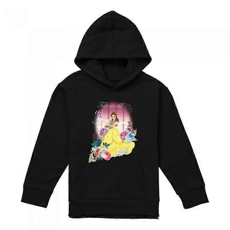 Beauty And The Beast Childrens/Kids Belle Flowers Window Heather Hoodie