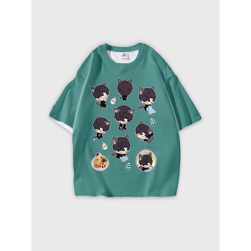 T-shirt short sleeve round neck summer casual loose B759