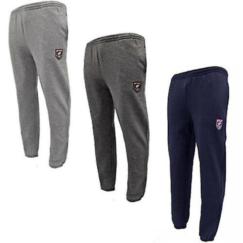 Lotto Contrast Print Mens Sweat Pants Track Bottoms Blue Grey F15LTEM002