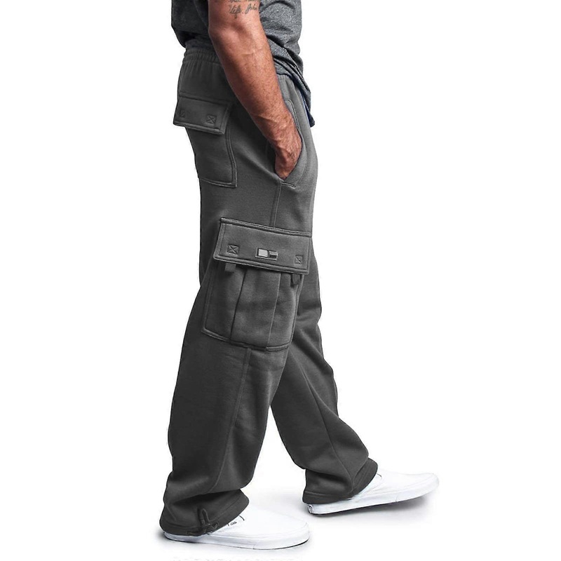 Men Jogging Pant Cargo Chino Work Joggers Comfort Fit Sport Casual Sweatpant Vintage Long Pants 2161owwqn6grey XLarge