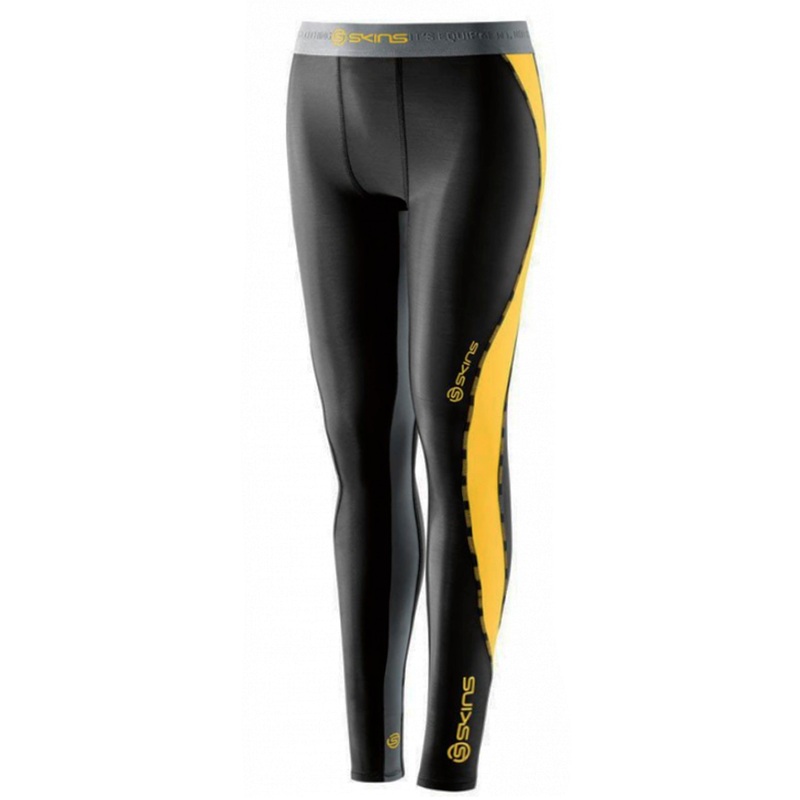 Skins Youths DNAmic Long Leggings Training Gym Tight Black DA99070019238